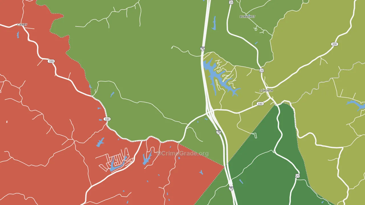 Cordova, KY Map of Vandalism Rates