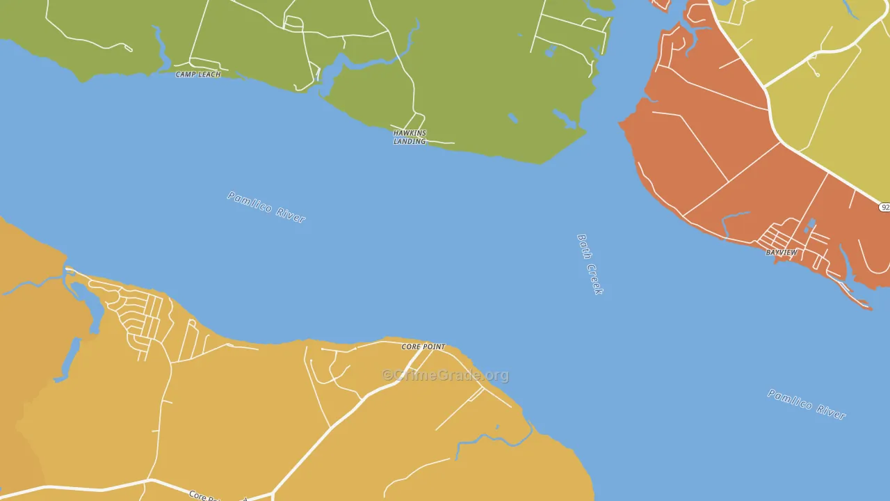 Core Point, NC Map of Vandalism Rates