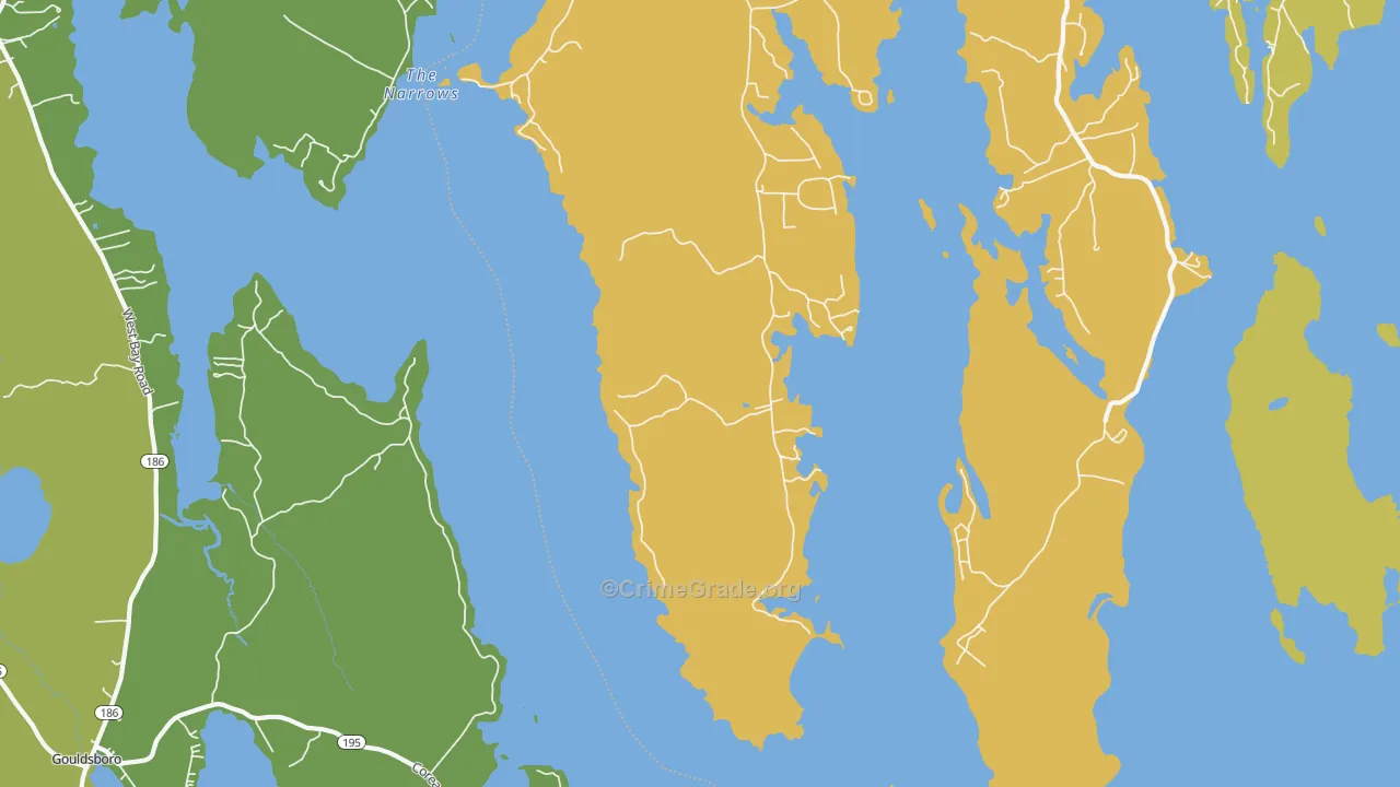Corea, ME Map of Vandalism Rates