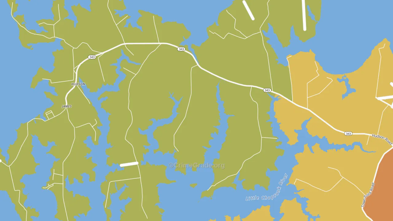 Cornersville, MD Map of Vandalism Rates