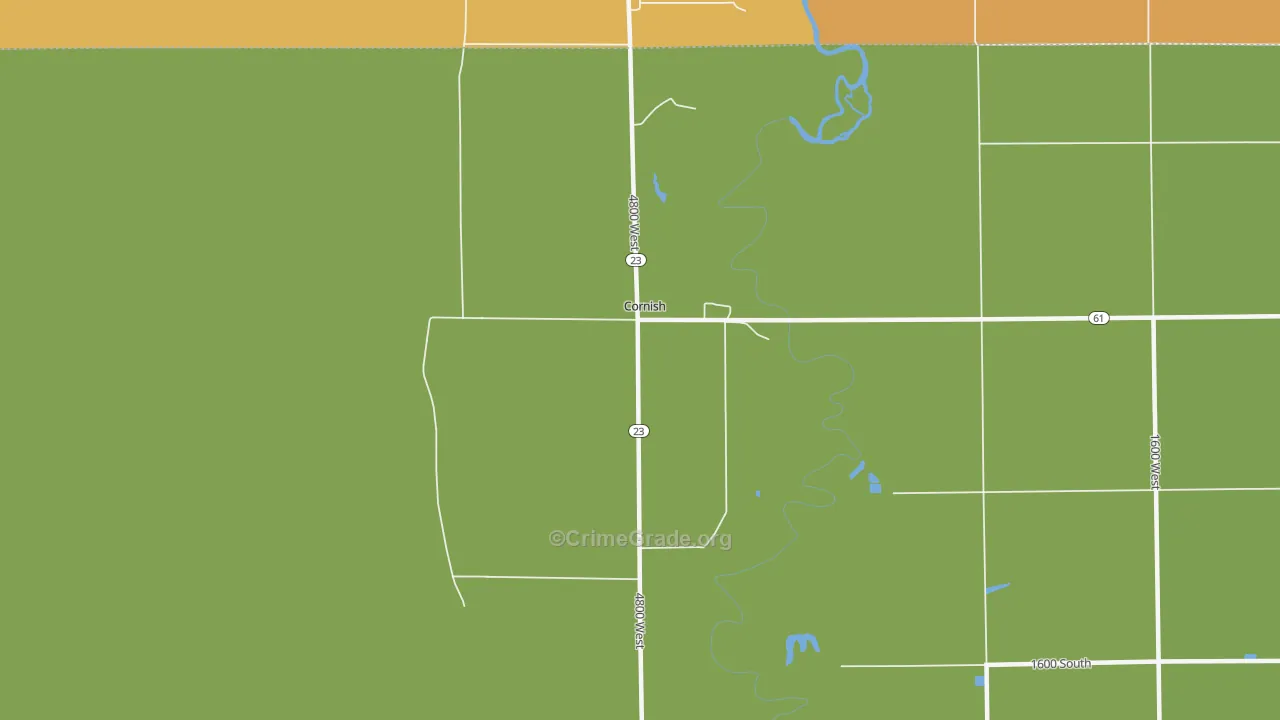 Cornish, UT Map of Vandalism Rates