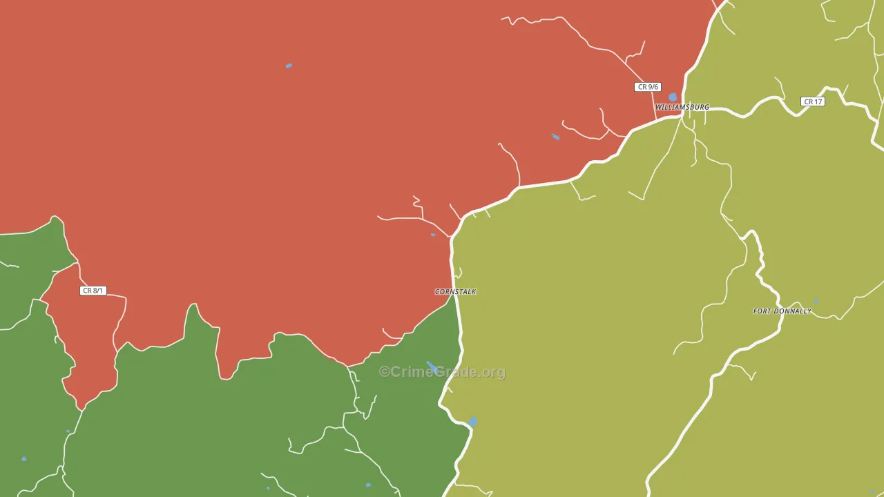 Cornstalk, WV Map of Vandalism Rates