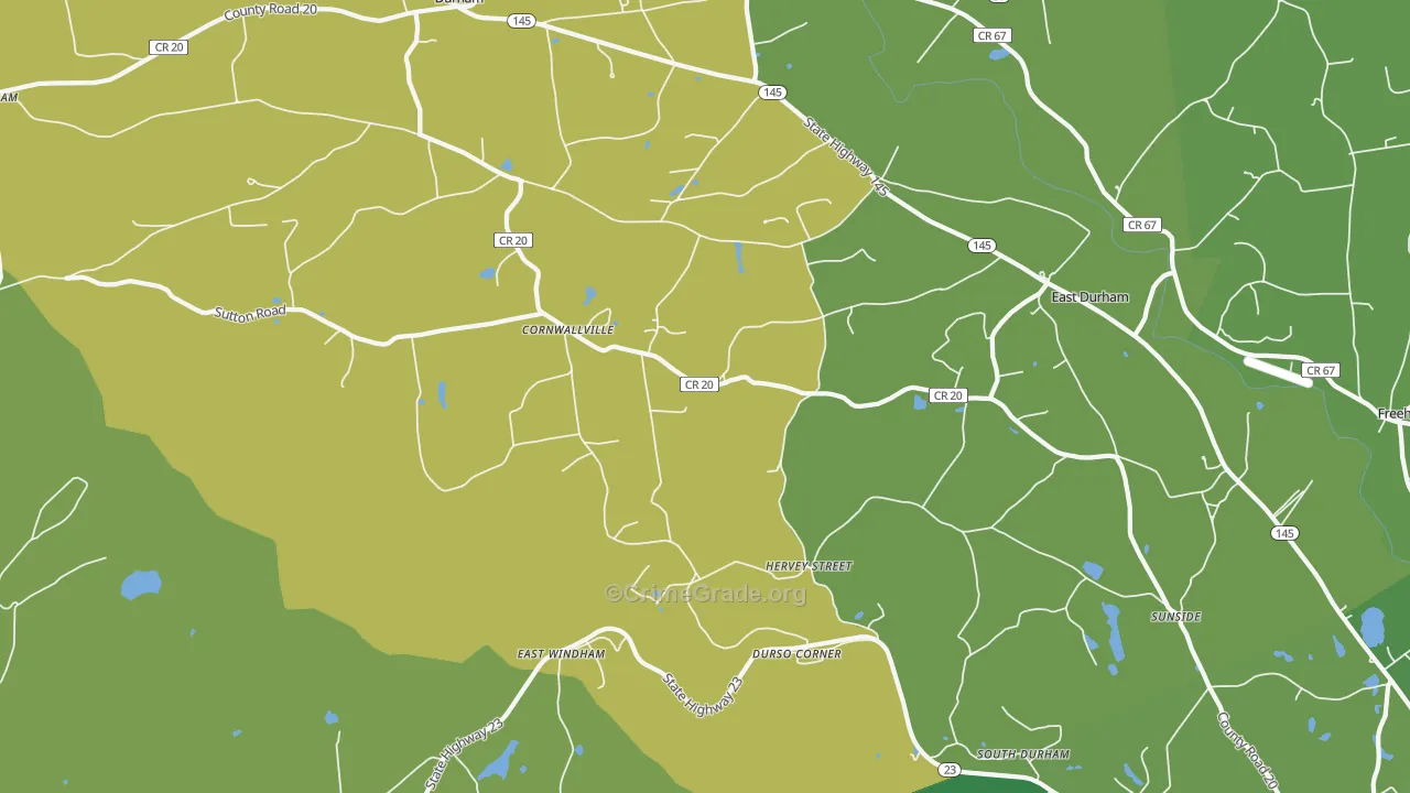 Cornwallville, NY Map of Vandalism Rates