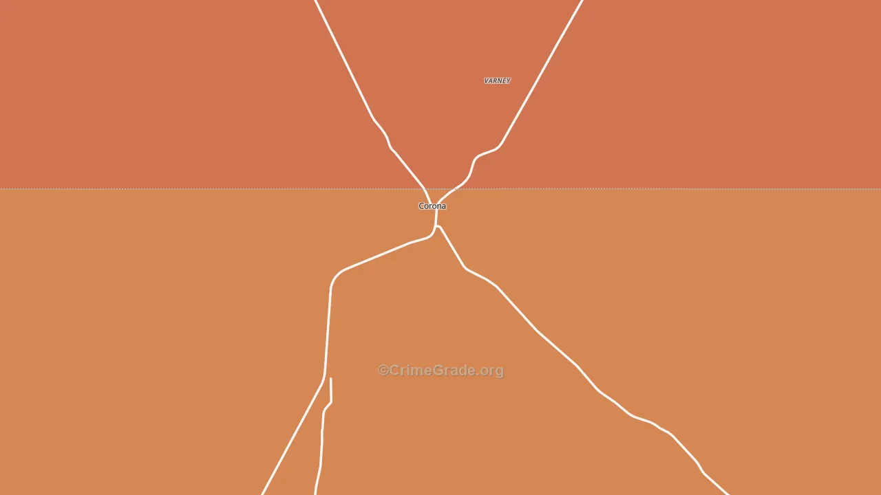 Corona, NM Map of Vandalism Rates