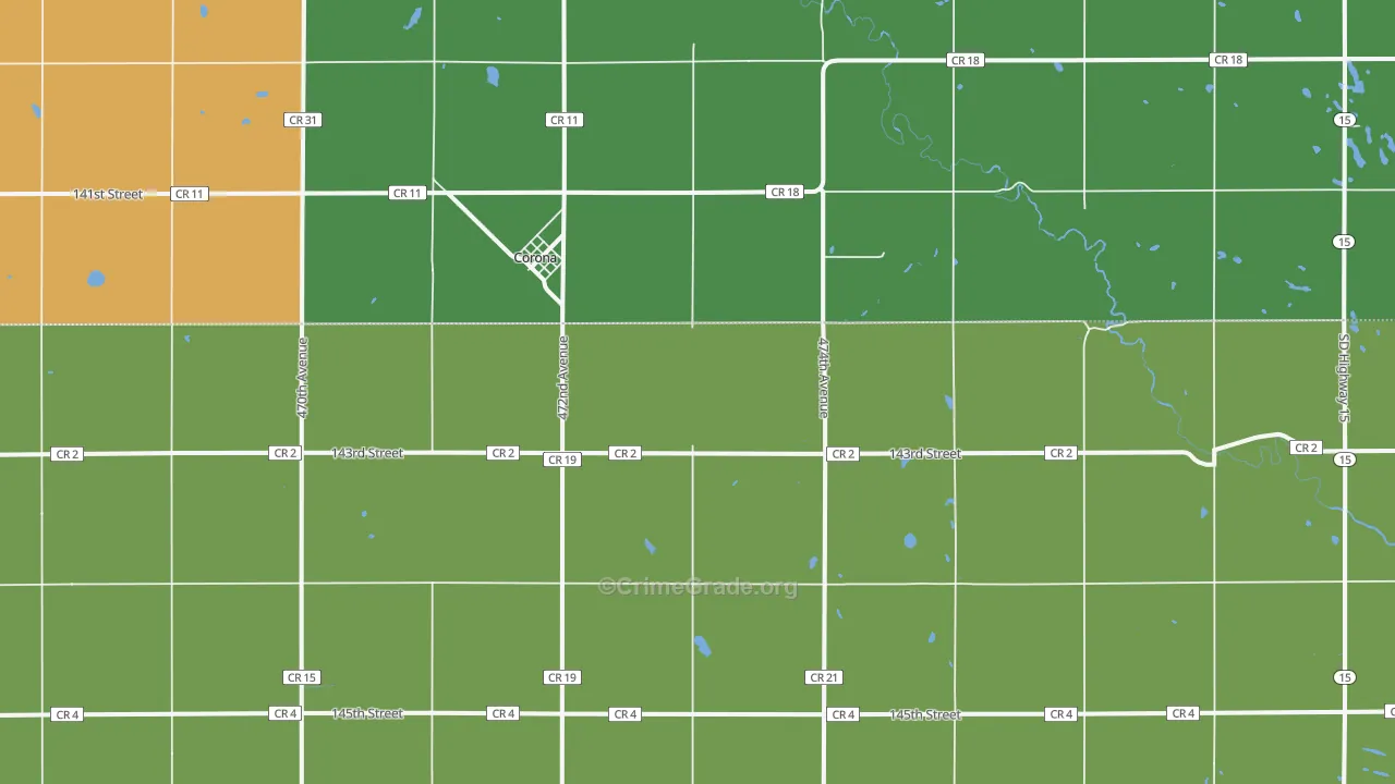 Corona, SD Map of Vandalism Rates