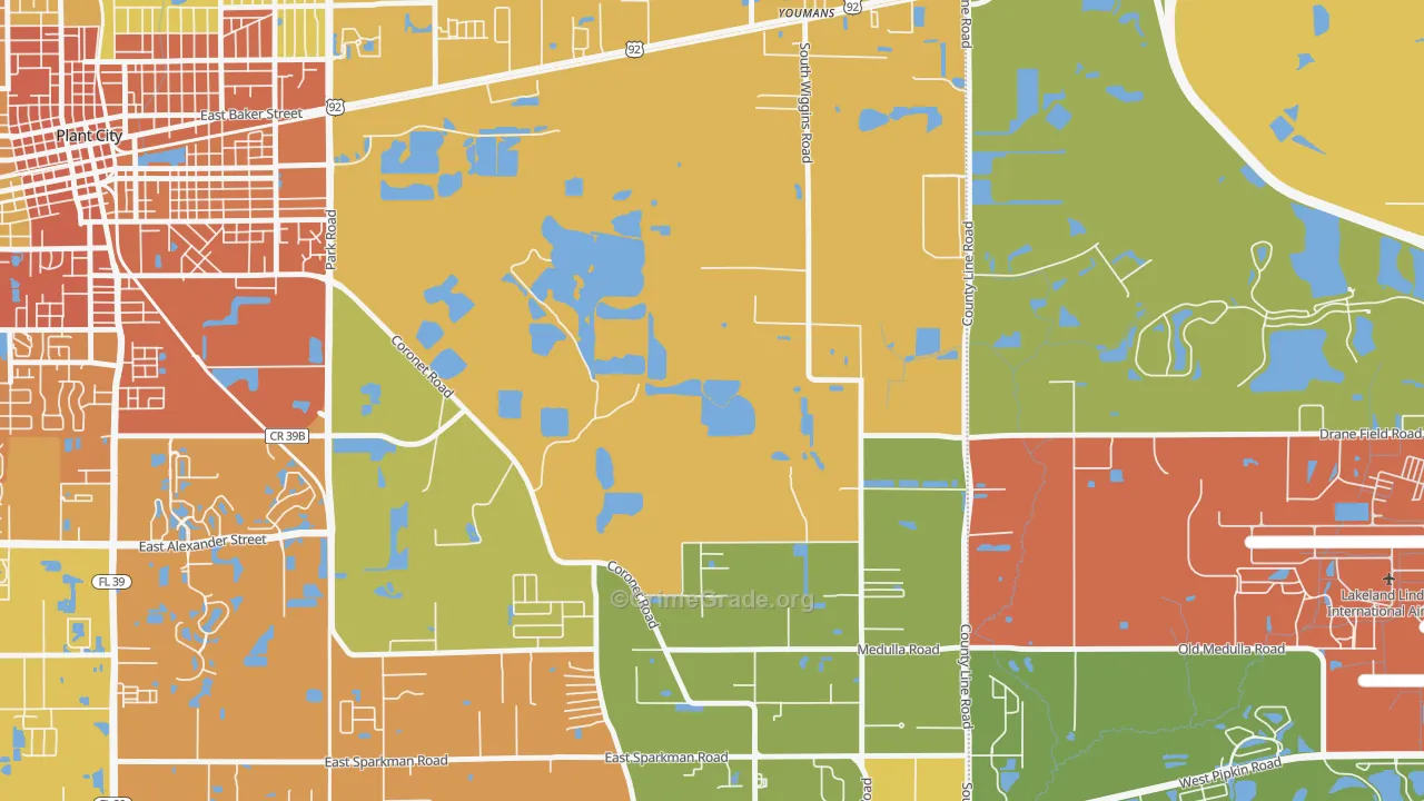 Coronet, FL Map of Vandalism Rates