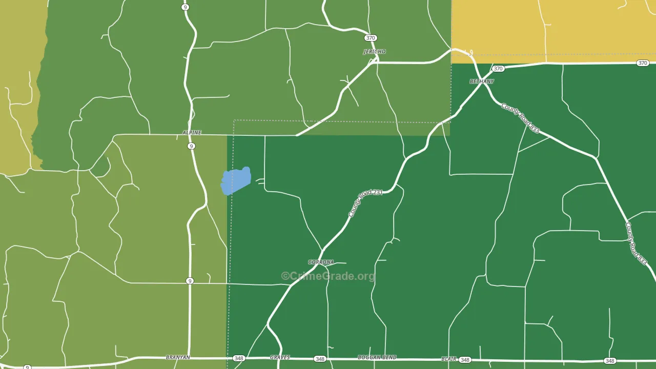 Corrona, MS Map of Vandalism Rates