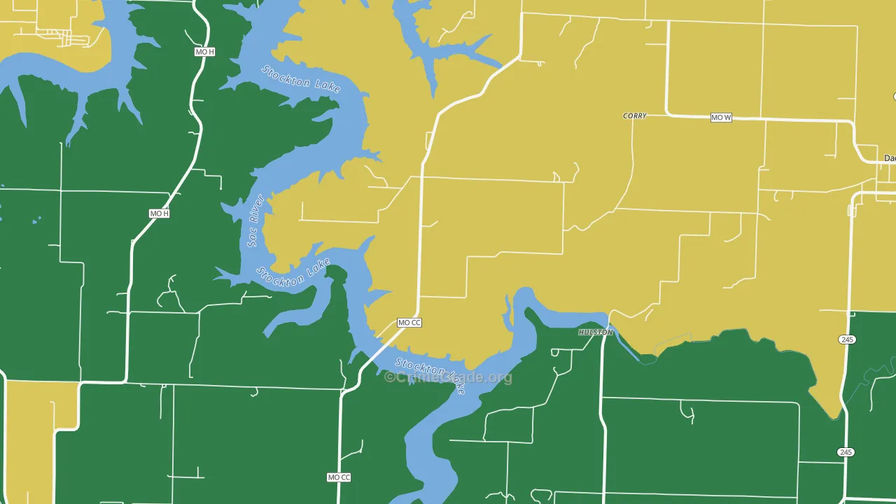 Corry, MO Map of Vandalism Rates