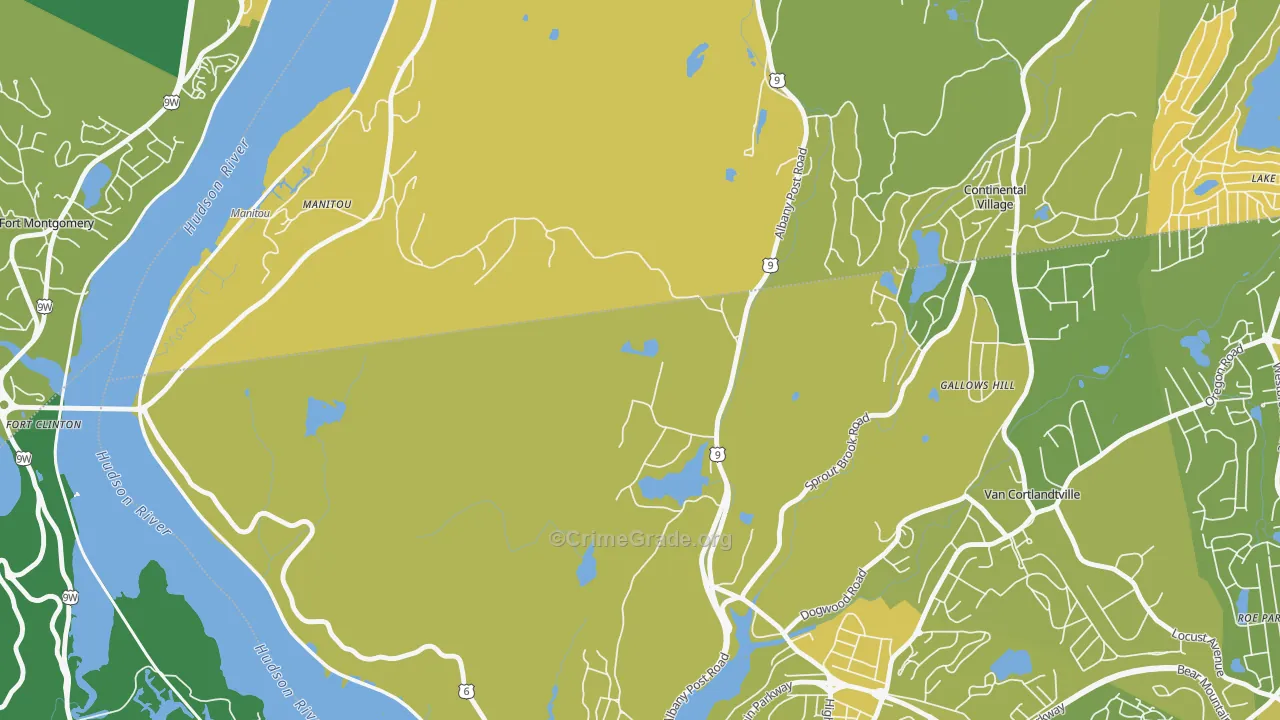 Cortlandt, NY Map of Vandalism Rates