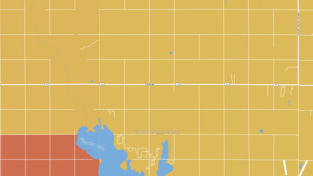 Corum, OK Map of Vandalism Rates