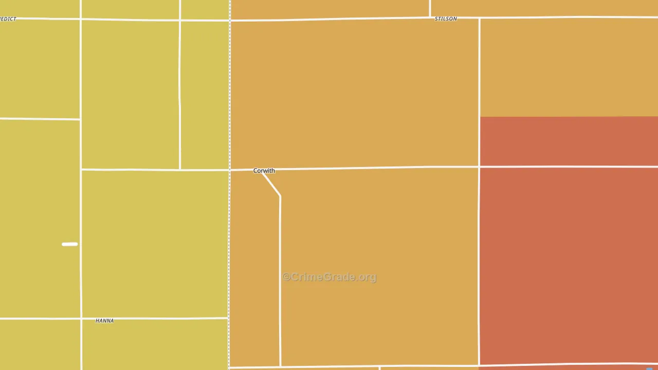 Corwith, IA Map of Vandalism Rates