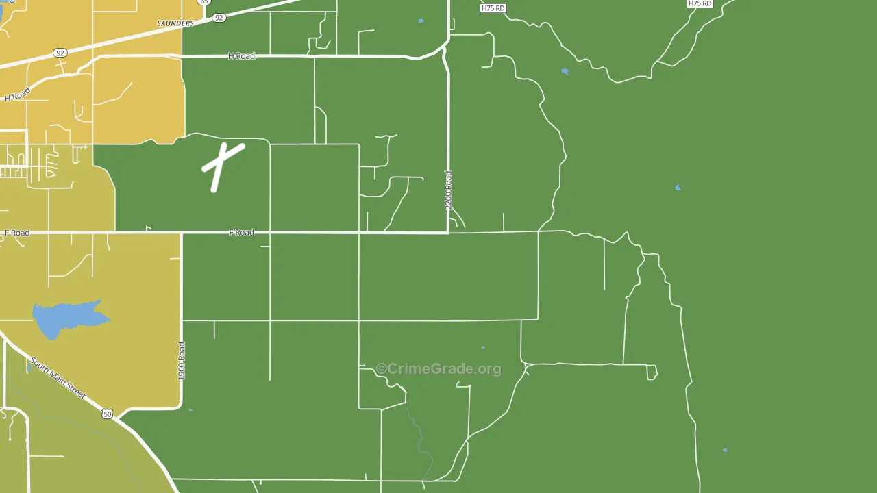 Cory, CO Map of Vandalism Rates