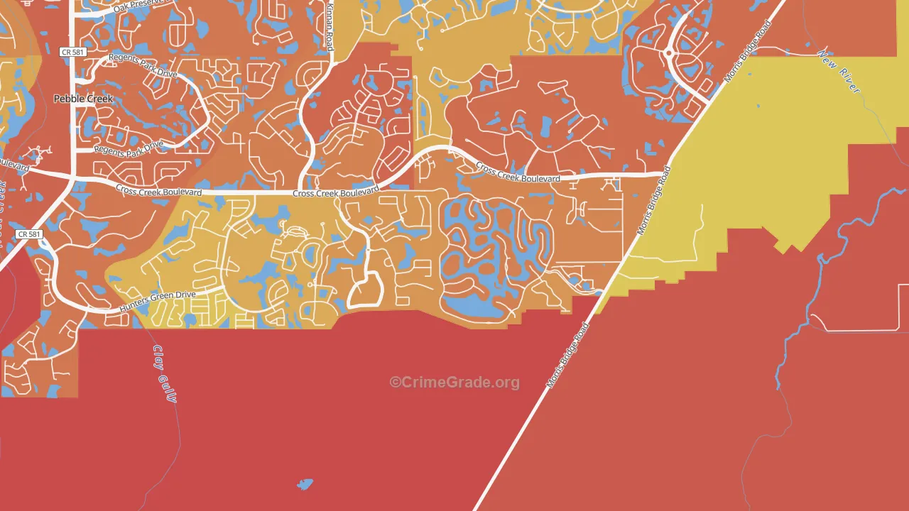Cory Lake Isles, Tampa, FL Map of Vandalism Rates