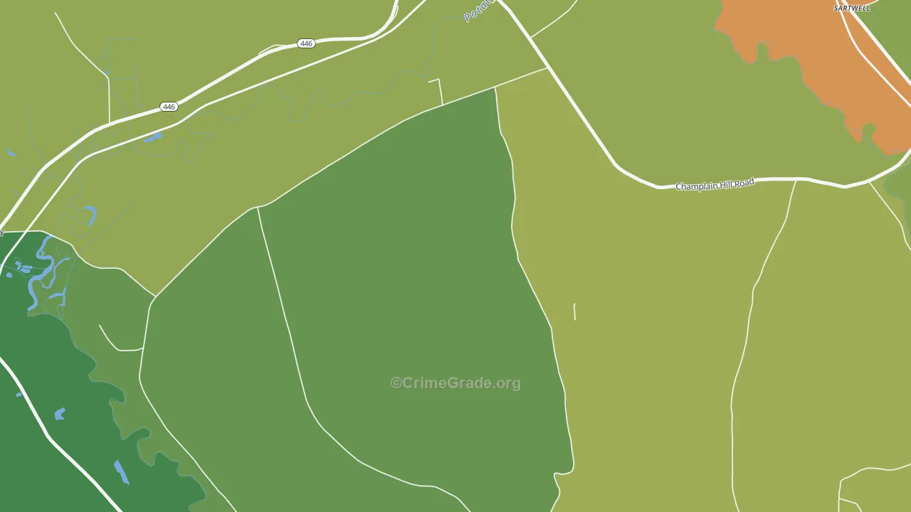 Coryville, PA Map of Vandalism Rates