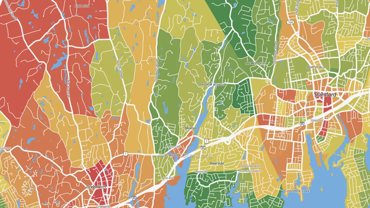 Cos Cob, CT Map of Vandalism Rates