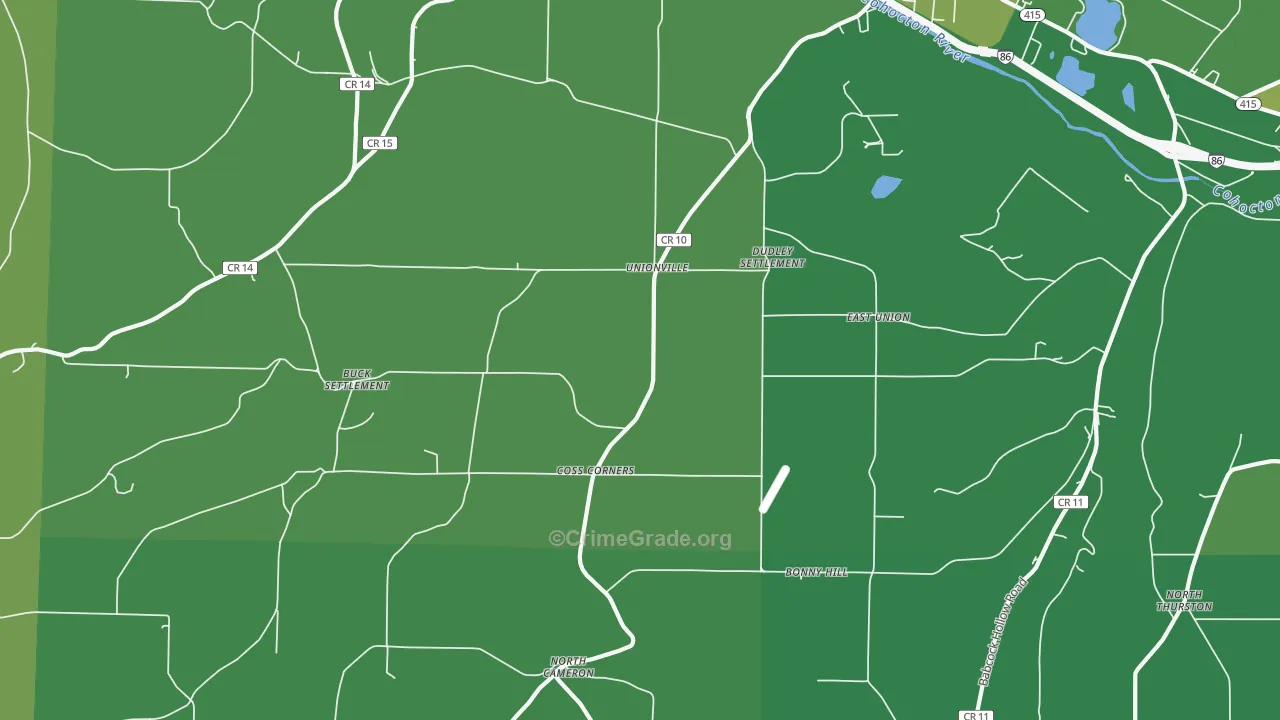 Coss Corners, NY Map of Vandalism Rates