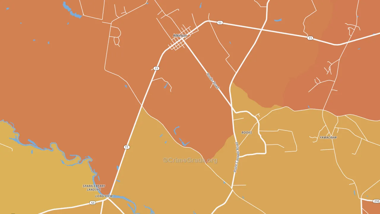 Costin, NC Map of Vandalism Rates