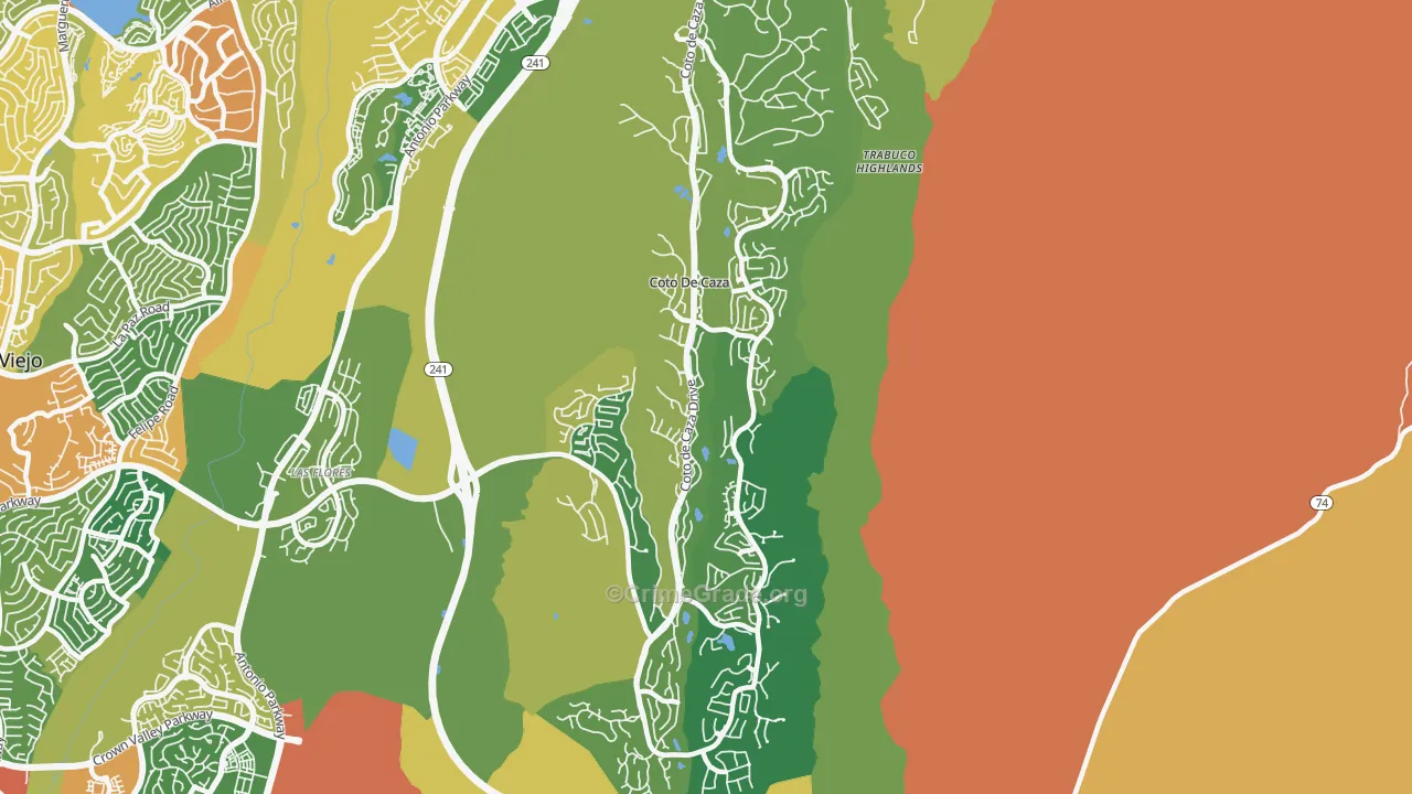 Coto de Caza, CA Map of Vandalism Rates