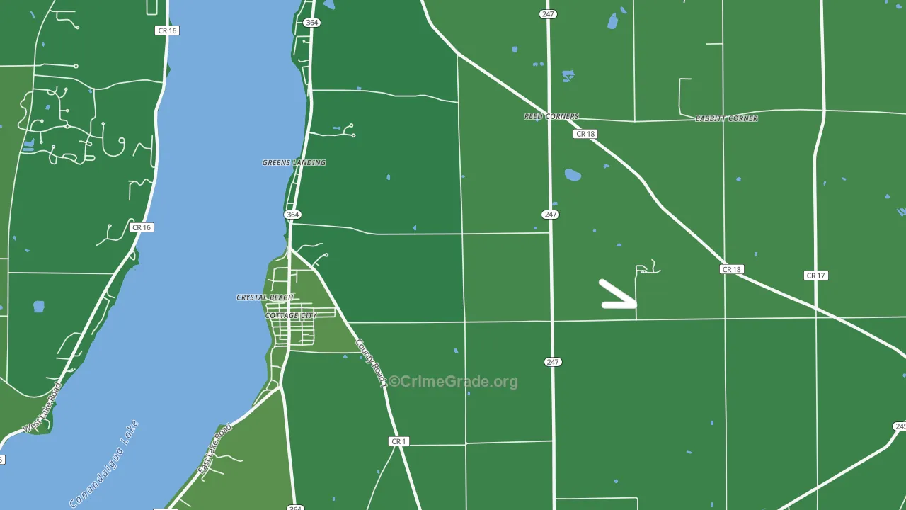 Cottage City, NY Map of Vandalism Rates
