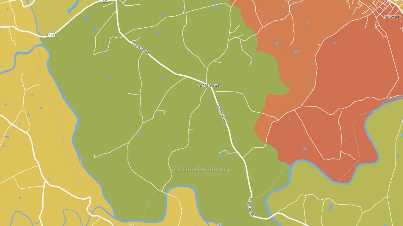 Cottonville, NC Map of Vandalism Rates