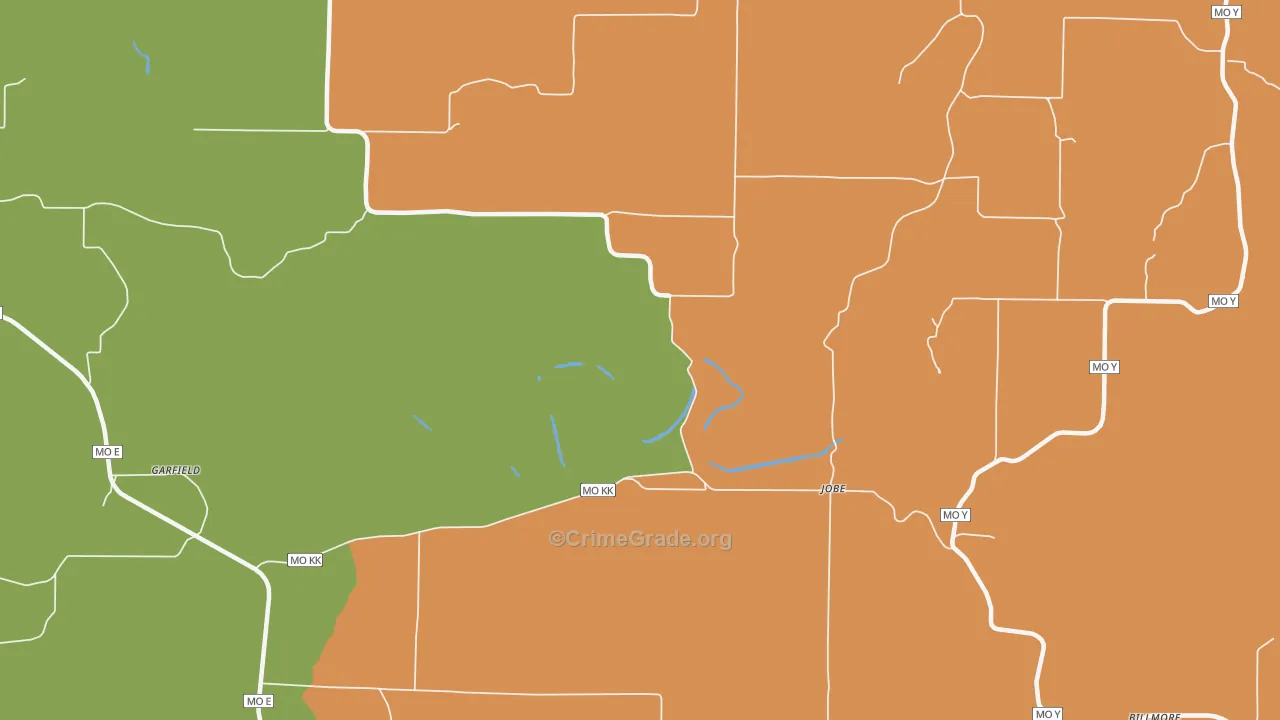 Couch, MO Map of Vandalism Rates