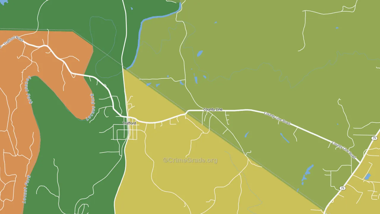 County Line, AL Map of Vandalism Rates