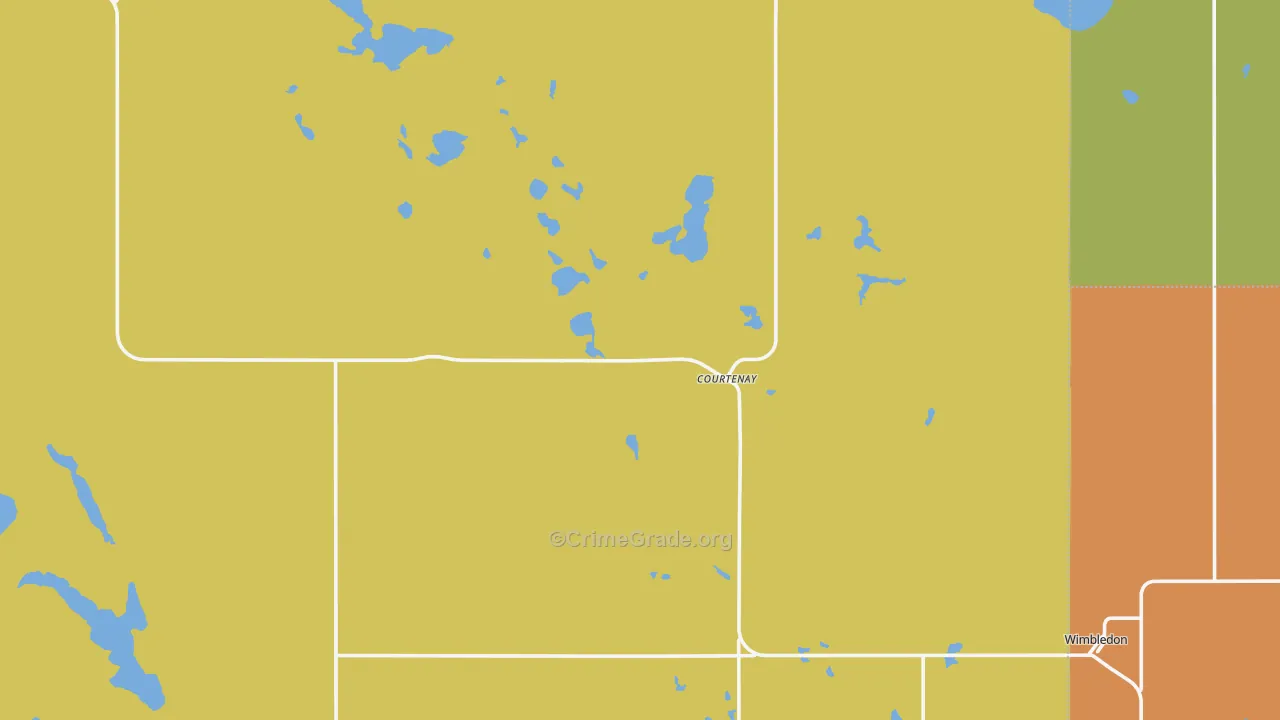 Courtenay, ND Map of Vandalism Rates