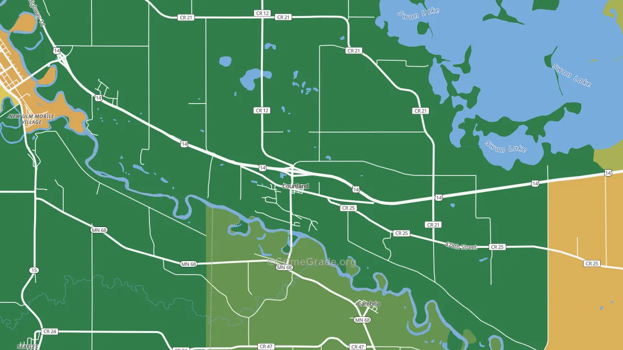 Courtland, MN Map of Vandalism Rates