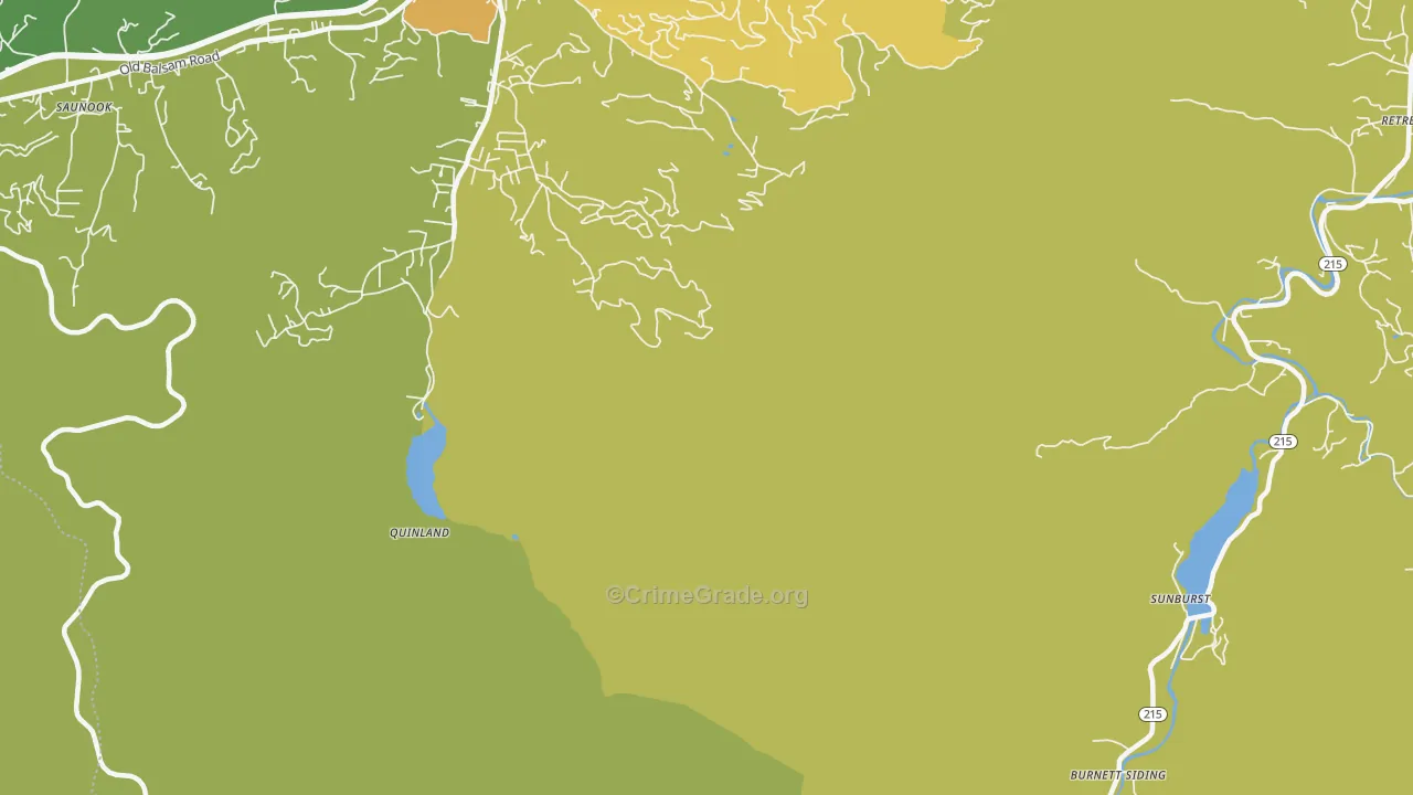 Cove Creek, NC Map of Vandalism Rates