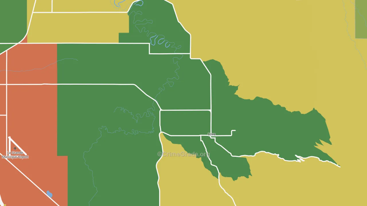 Cove, OR Map of Vandalism Rates