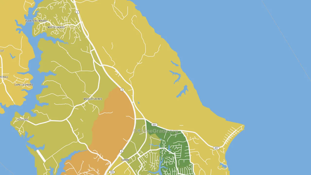 Cove Point, MD Map of Vandalism Rates