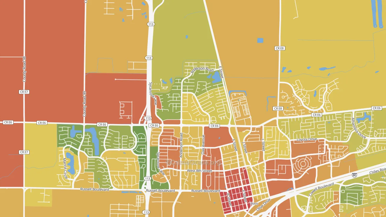 Covell Park, Davis, CA Map of Vandalism Rates
