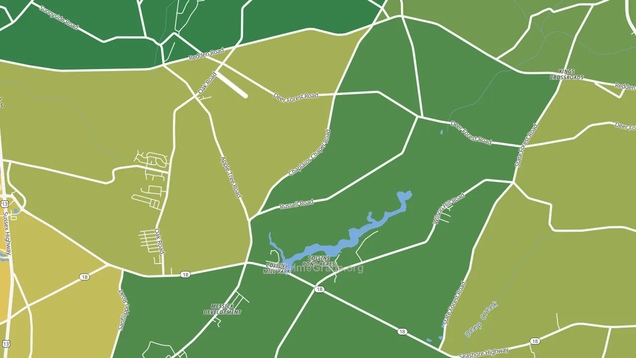 Coverdale Crossroads, DE Map of Vandalism Rates