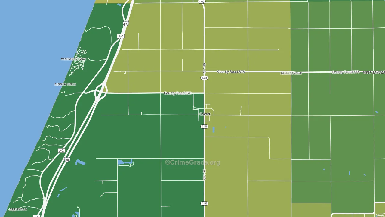Covert, MI Map of Vandalism Rates