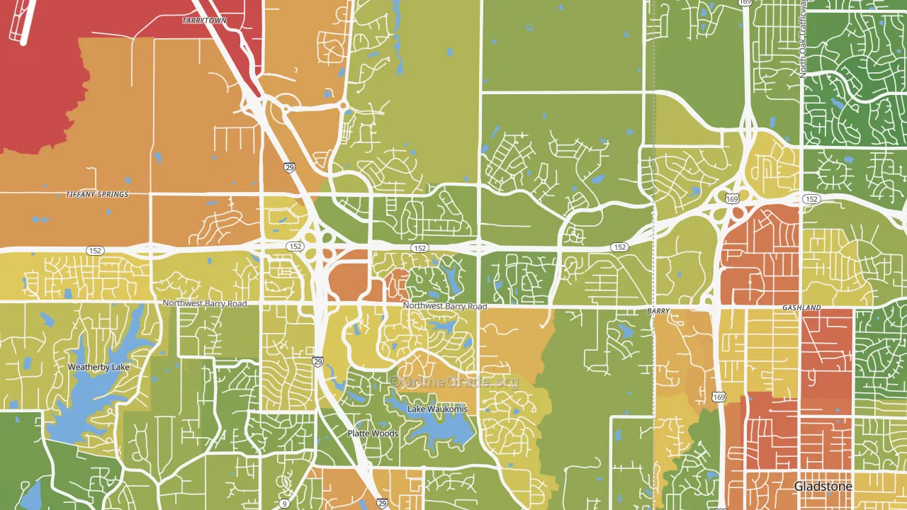 Coves North, Kansas City, MO Map of Vandalism Rates