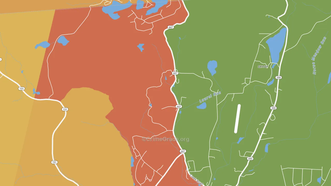 Coveville, PA Map of Vandalism Rates