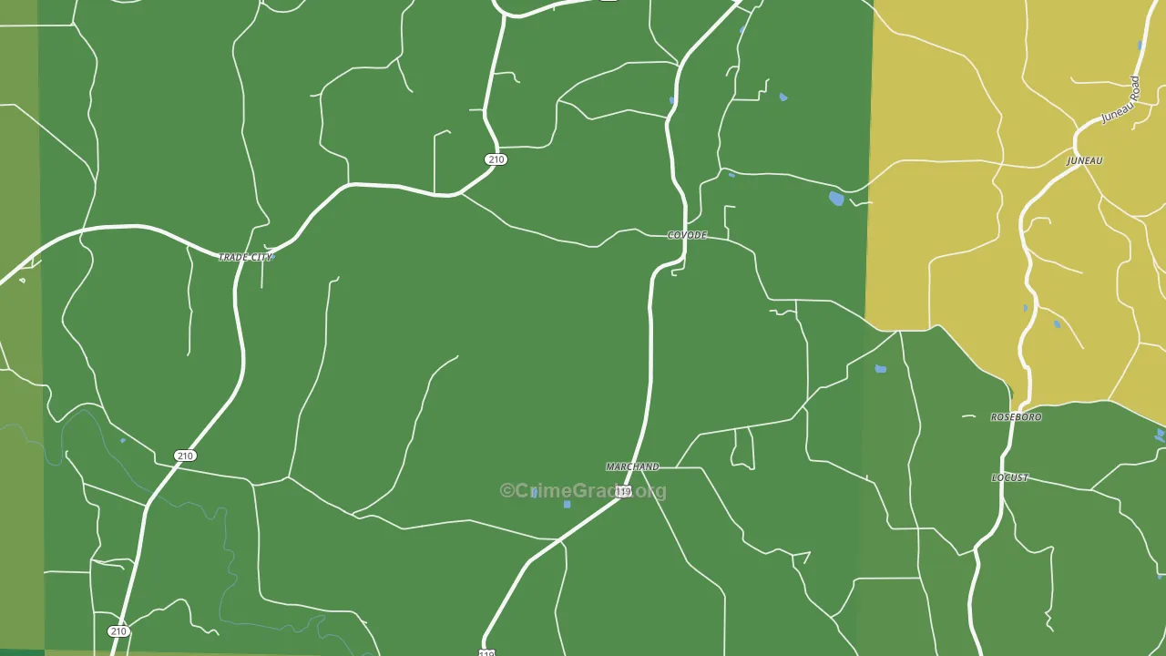 Covode, PA Map of Vandalism Rates