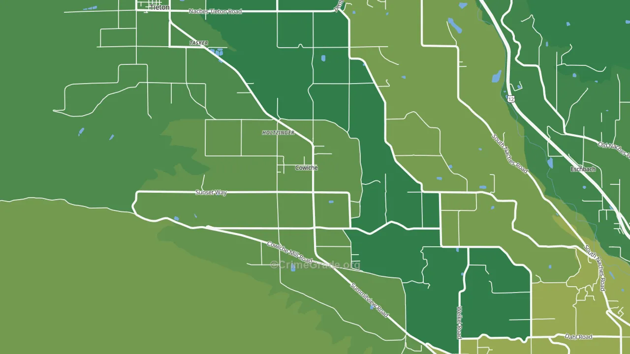 Cowiche, WA Map of Vandalism Rates