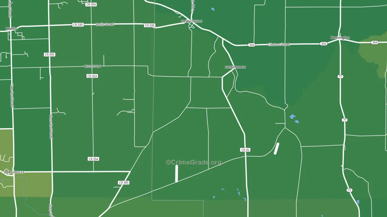 Cowlesville, NY Map of Vandalism Rates