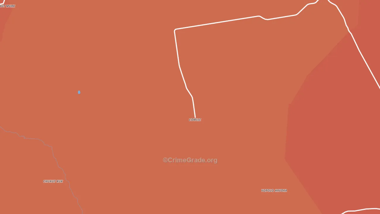 Cowlic, AZ Map of Vandalism Rates