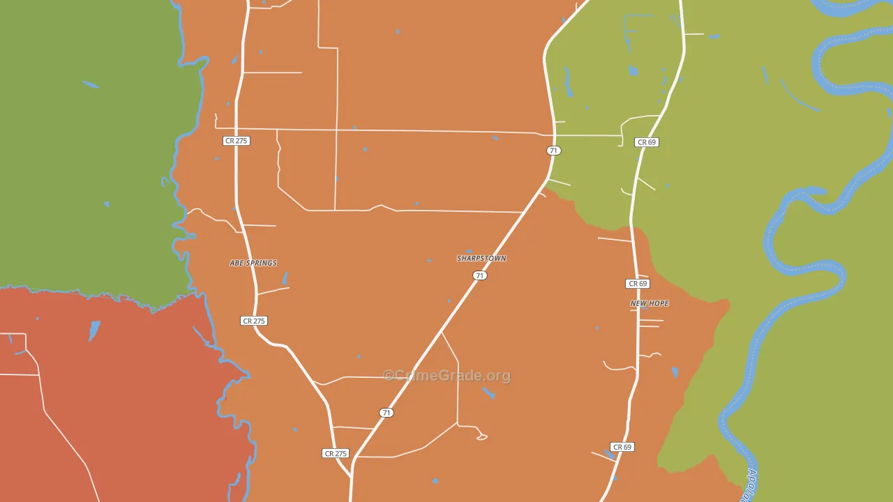 Cox, FL Map of Vandalism Rates