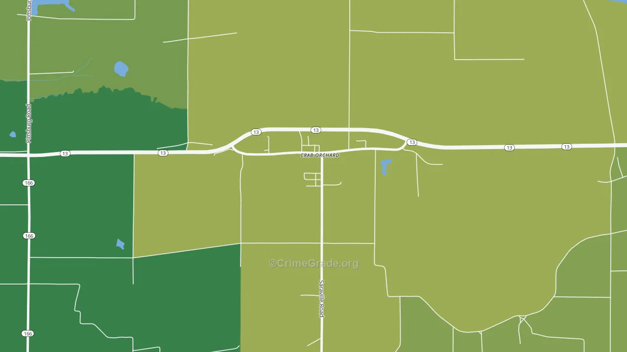 Crab Orchard, IL Map of Vandalism Rates