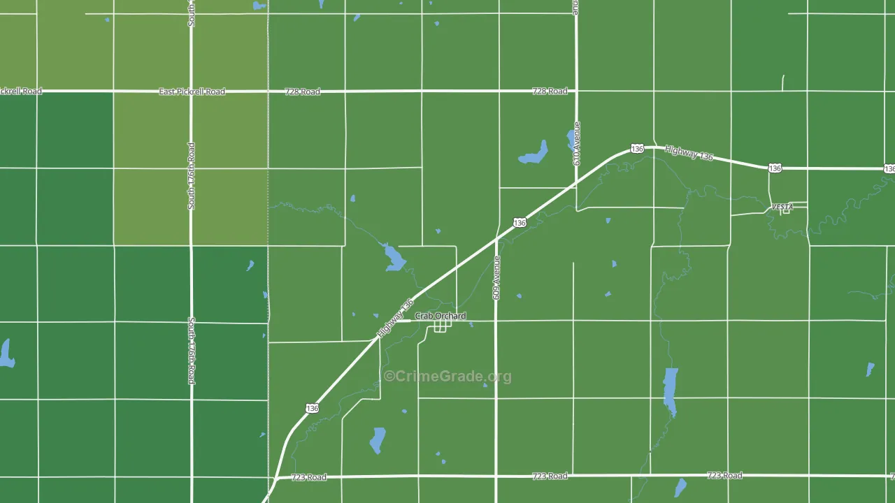 Crab Orchard, NE Map of Vandalism Rates
