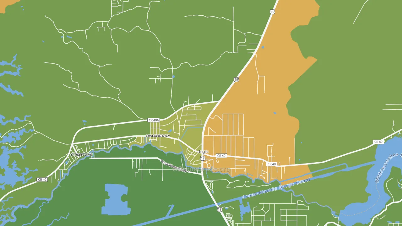 Crackertown, FL Map of Vandalism Rates