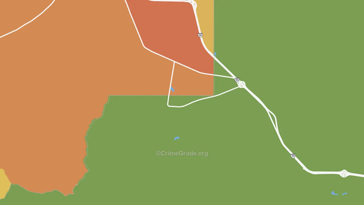 Crackerville, MT Map of Vandalism Rates
