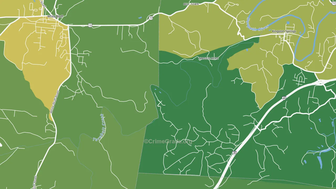 Craggie Hope, TN Map of Vandalism Rates