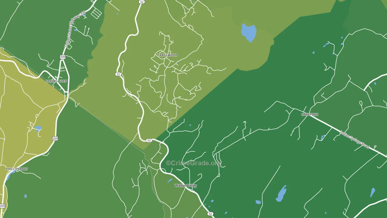 Cragsmoor, NY Map of Vandalism Rates