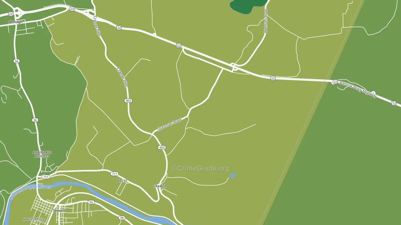 Cramer, PA Map of Vandalism Rates