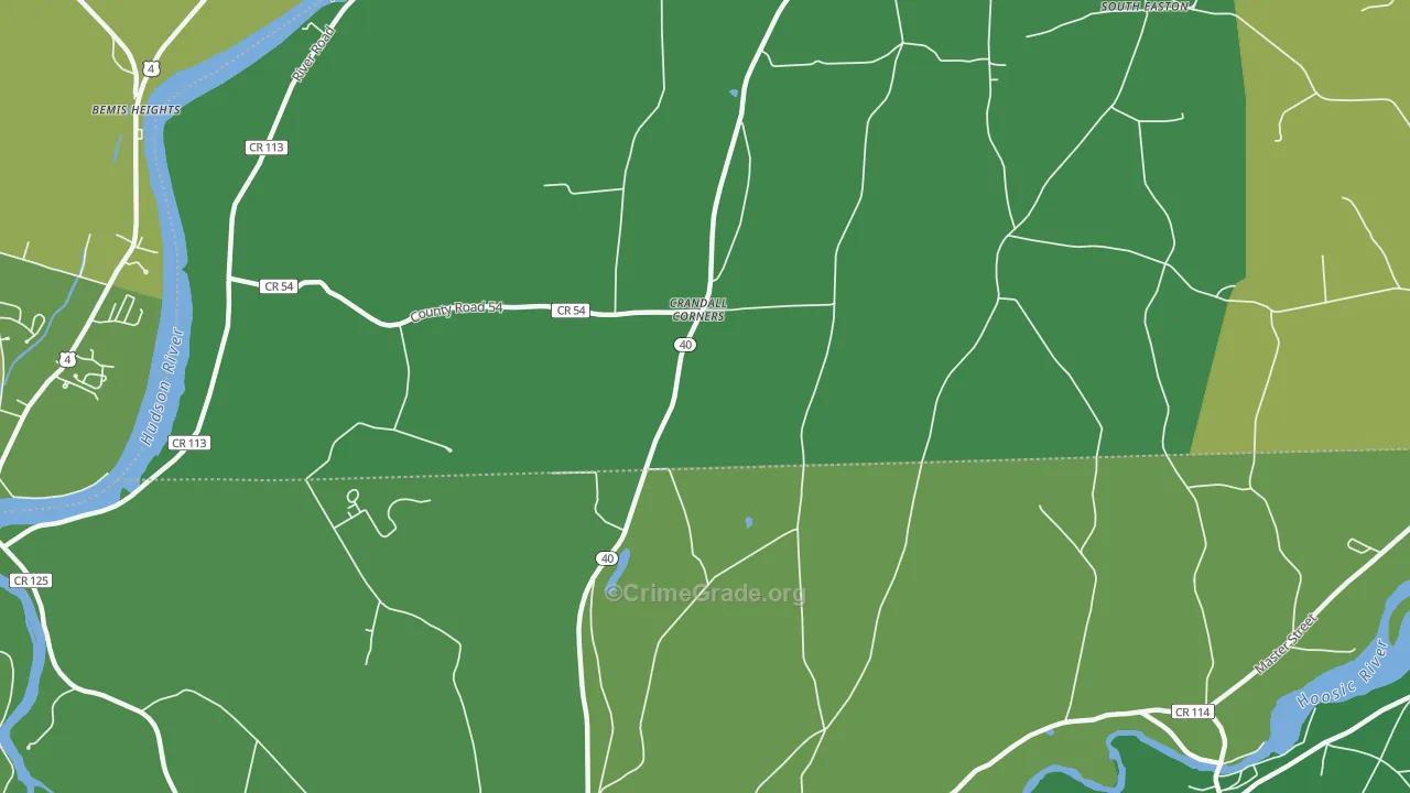 Crandall Corners, NY Map of Vandalism Rates