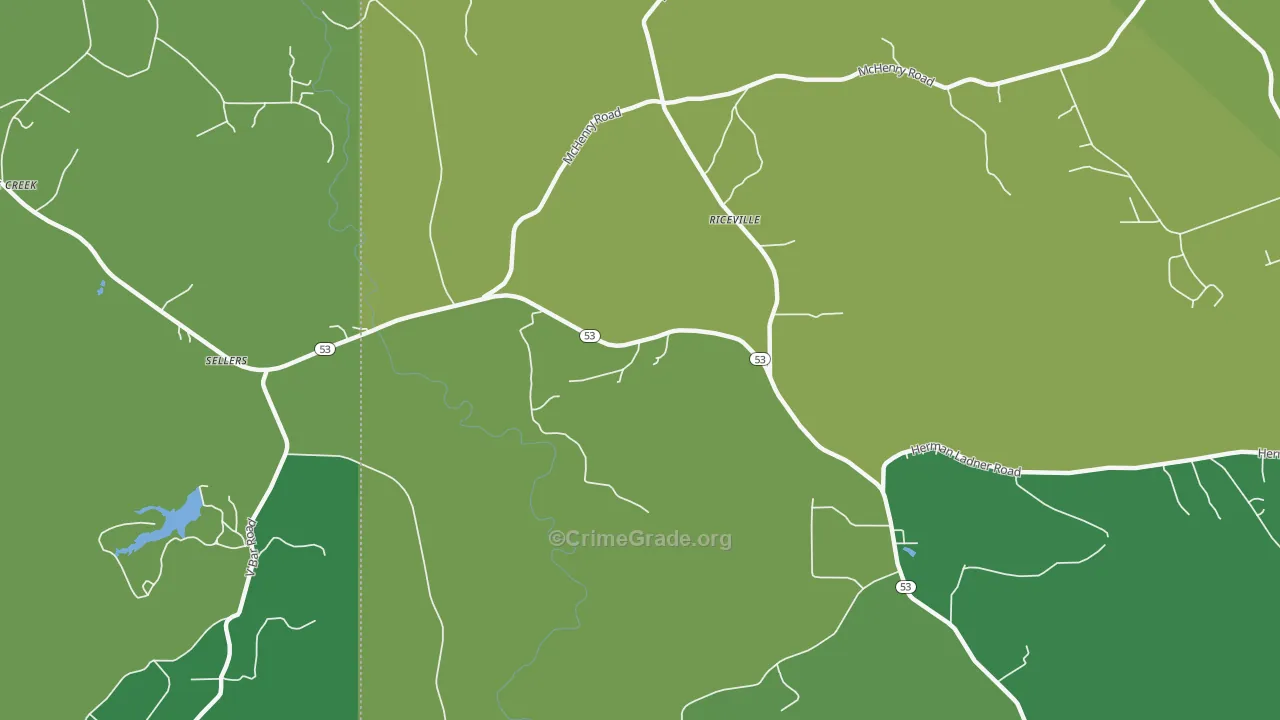 Crane Creek, MS Map of Vandalism Rates